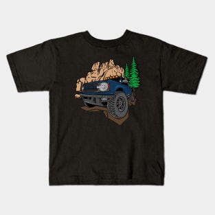 Ford Bronco Design - Dark Blue Kids T-Shirt